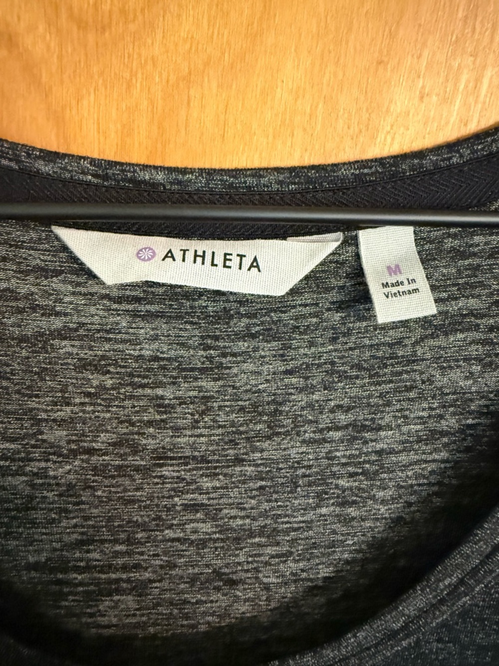 NWT Athleta Tulip Long Sleeve Dress Heathered Gray Black Size M - Picture 3 of 7